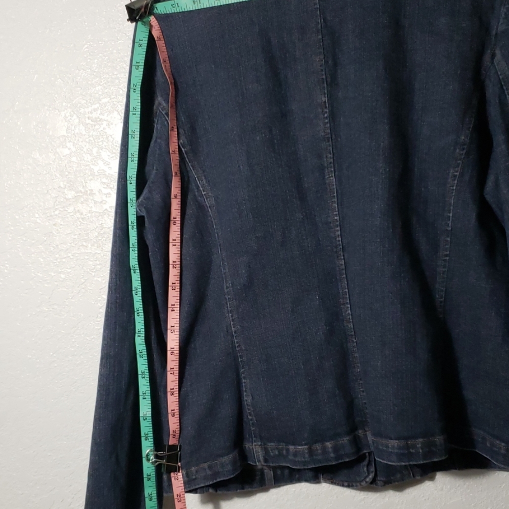 Bob Mackie Large Denim Blazer - Picture 7 of 7